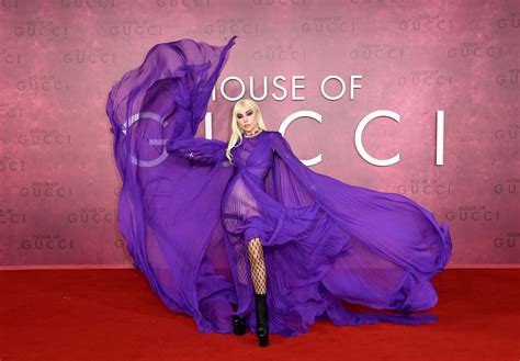 House of Gucci purple carpet